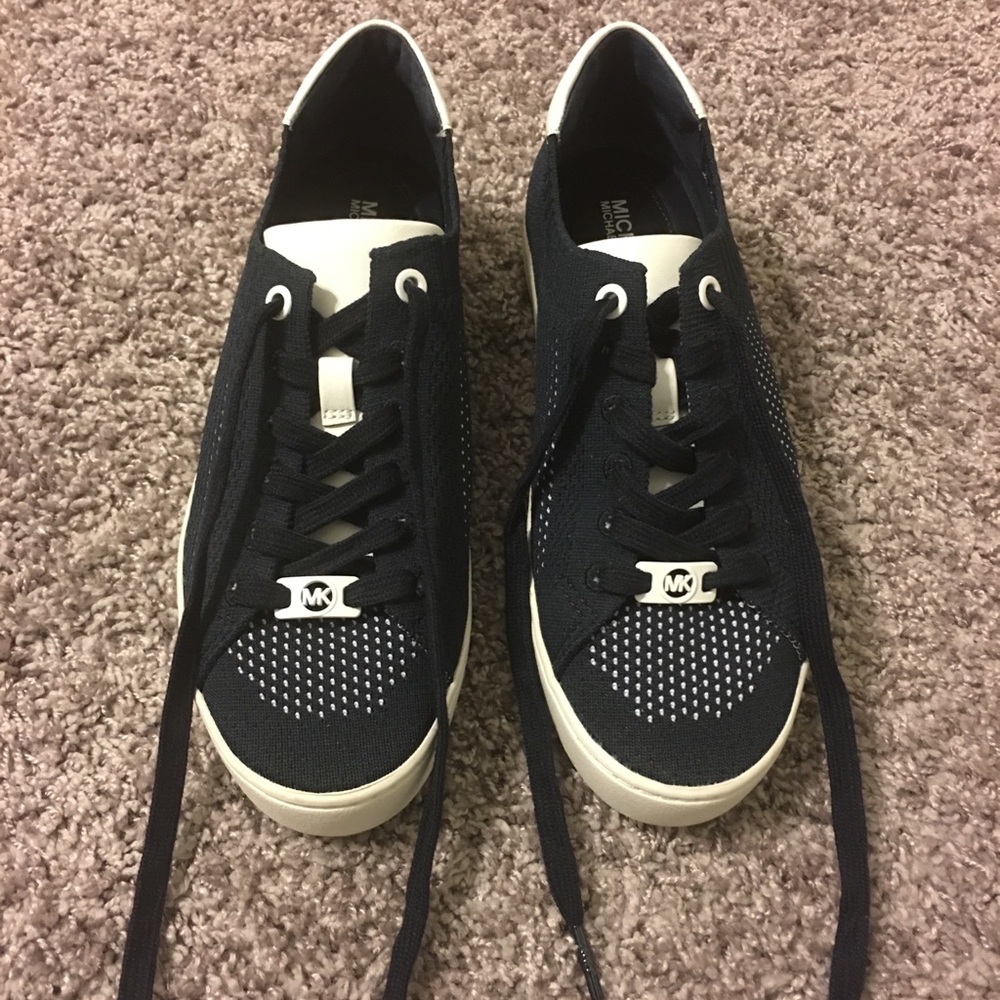 Michael Kors Navy and white sneakers